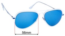 SFx Replacement Sunglass Lenses fits Ray-Ban RB4211 LightRay - 56mm Wide