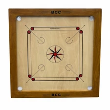 Rightpunch Wooden Carrom Board Set – Hand-Painted, 34" Board with Coins
