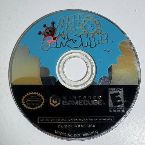 Super Mario Sunshine Nintendo Gamecube DISC ONLY Loose Tested Clean Fast Ship