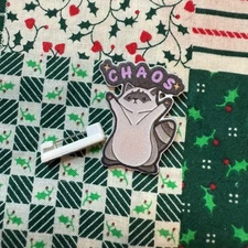 Pin Acrylic Raccoon Brooch Chaos Cute Trash Panda Funny Outdoor Gift DIY New