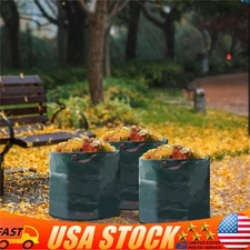 3pcs 16Gallon Reusable Garden Waste Bags 15*18in Collapsible Portable Waste Bags