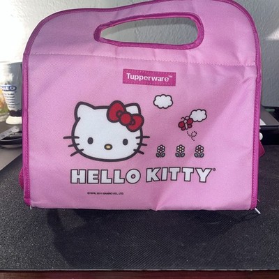 Hello Kitty Tupperware Insulated Lunch Bag Pink Sanrio Flowers Bees 2011