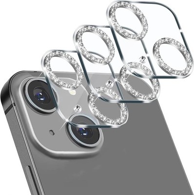 3x Kamera Schutzglas iPhone 13/13 mini 9H Weiß Diamant