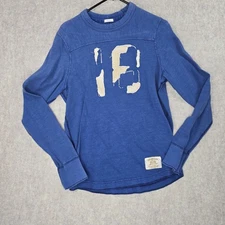 Abercrombie & Fitch Mens  Medium Blue Muscle Fit Graphic Long Sleeve