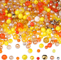 1100 StüCk Gold Kristalle Glasperlen Kit Facettierte Perlen