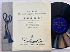 MARTZY - COLUMBIA 33CX 1287 - BACH - UNACCOMPANIED VIOLIN SONATAS N.3/4 - VOL 2