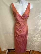 Collections Peach Maxi Side Slit Bridal Elegant Women’s Formal Dress Size 4