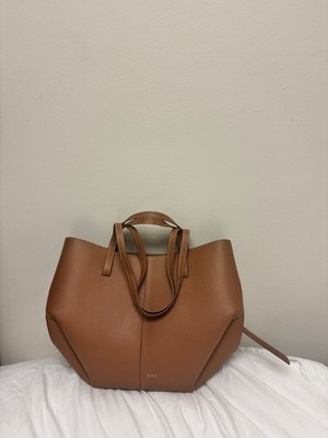 polene cyme bag brown leather