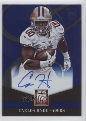 2014 Panini Elite Rookie Carlos Hyde #10 Auto RC c7e