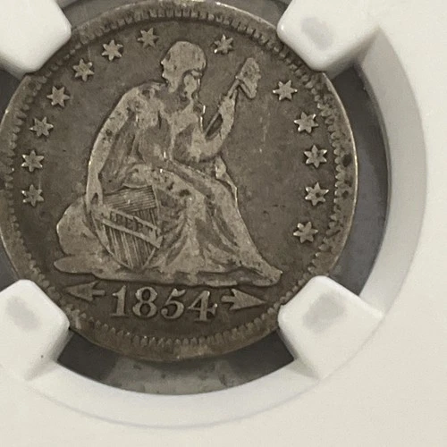 1854 Seated Liberty Quarter with Arrows VF 20 - Free Shipping