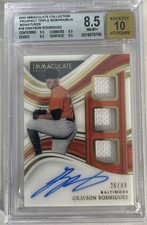 2023 Panini Immaculate 26/99 GRAYSON RODRIGUEZ #PTS-GR Auto/RELIC Card 8.5/10SSP