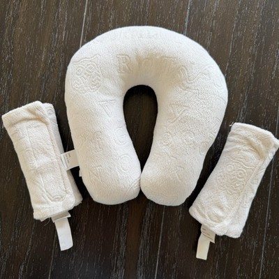 Baby Toddler Travel Pillow Neck Support With Seat Belt Covers