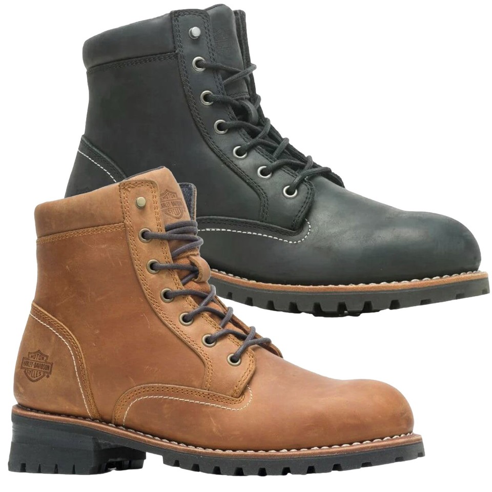 Hombres Harley Davidson Bentler 6" CE Cremallera Montar Motociclista Botines Tallas 6 a 12