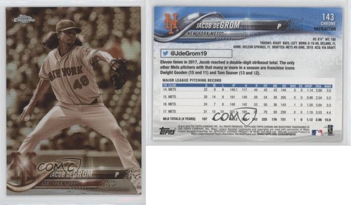 2018 Topps Chrome Sepia Refractor Jacob deGrom #143 yf0 | eBay
