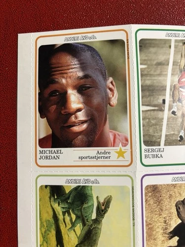 1993 VINTAGE Michael Jordan Anders & Co. Super Rare ( Danish ) Card UNCUT Sheet