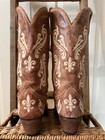 Corral Women's Honey Cortez Boots w/Ivory Embroidered Fleur De Lis R1974 Size 6M — photo 9