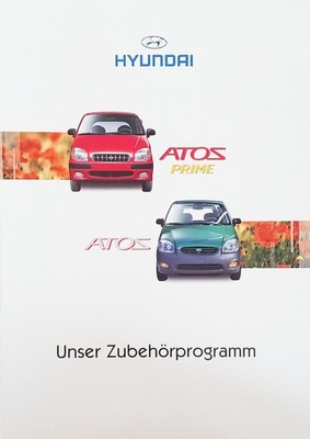 Hyundai Atos Atos Prime Zubehör 03/00 Prospekt Brochure Catalogue Broszura