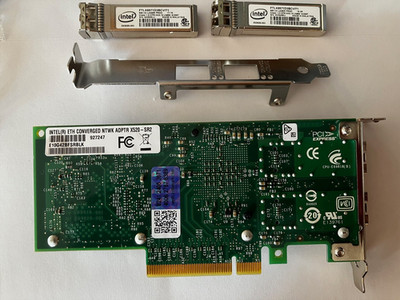 Intel X520-SR2 10Gb 10Gbe 10 Gigabit Network Adapter NIC 2 Port E10G42BFSR BLK