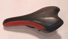 Cionlli Black & Red Bicycle Seat Saddle  Bike Cycling Seat with Clamp