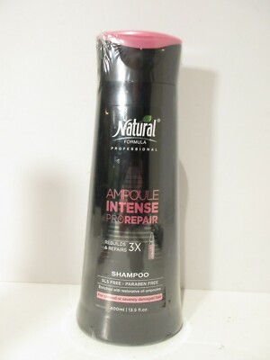 Ampoule Intense Hair SHAMPOO Professional Repair by Natural Formula, 13.5 fl oz