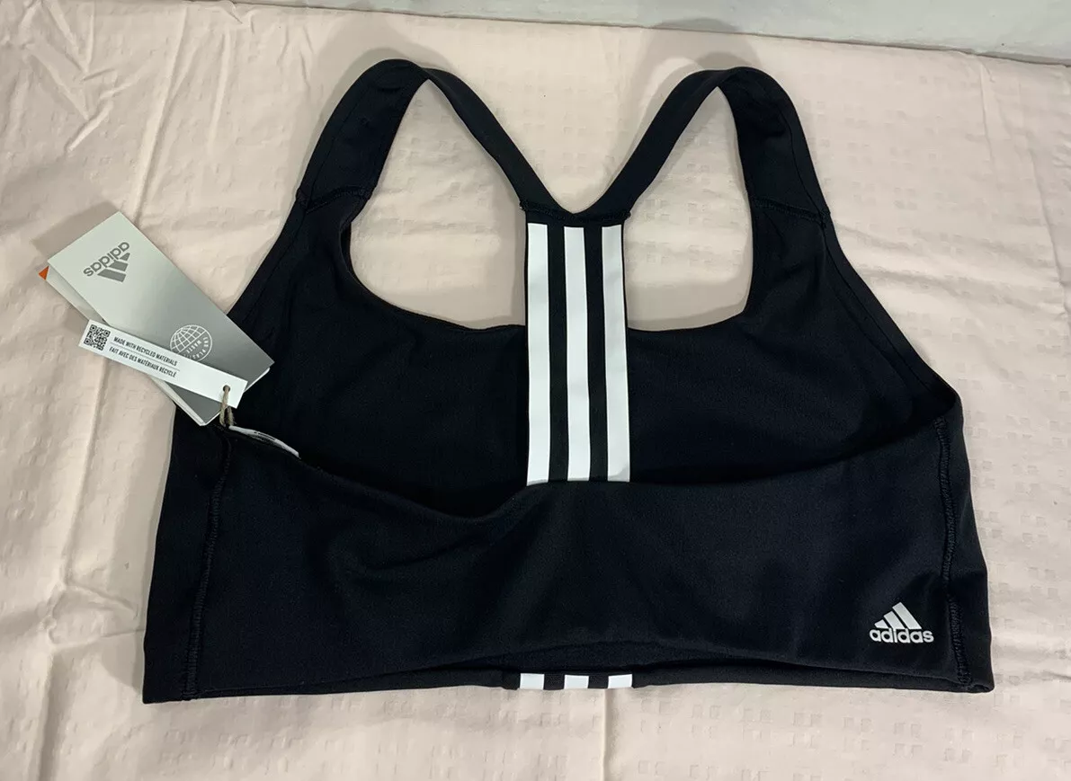 Ladies Adidas Sports Bra HE9063 PWI MS Black US LA-C , Large