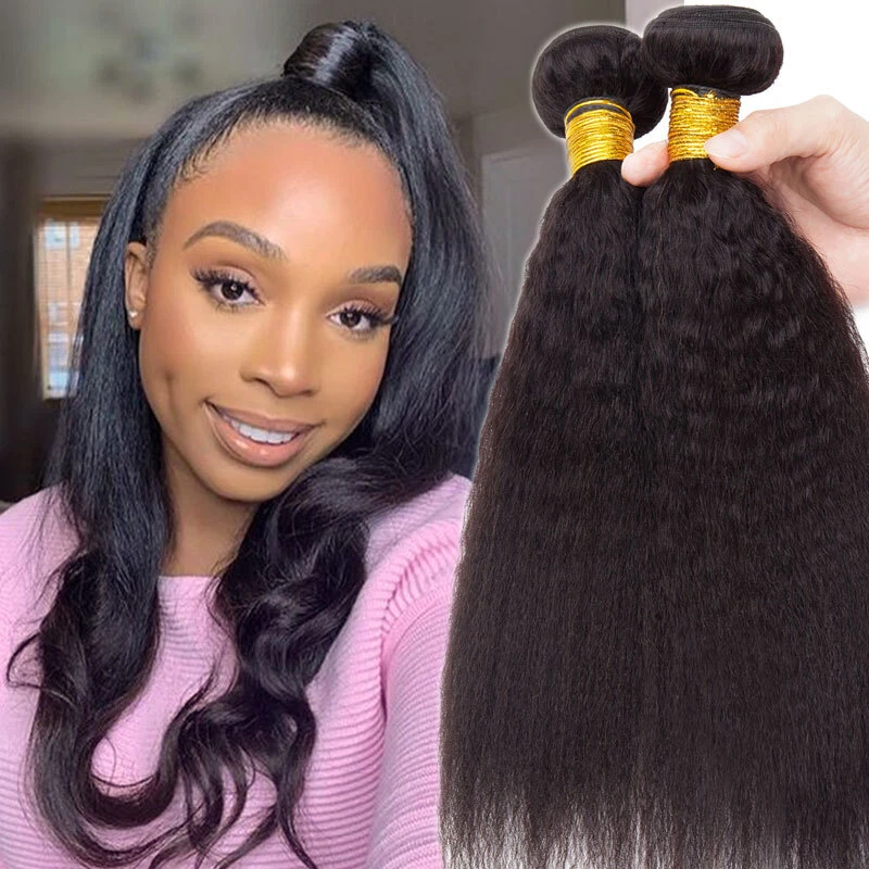 8 human hair bundles with closure top