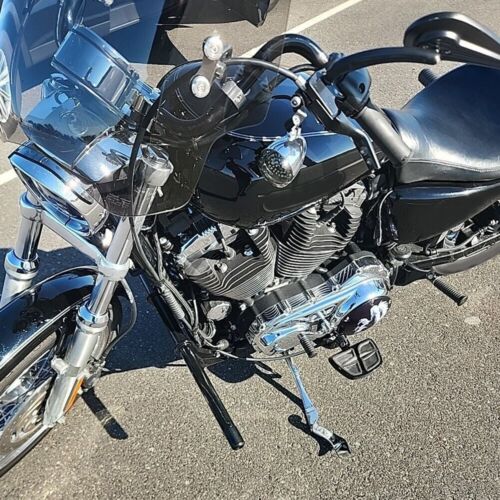 Full Set Crash Bar Shock Slider For Harley Sportster 883 1200 48 72 XL 2004-2022 - Picture 4 of 15