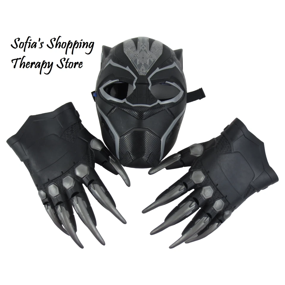 Máscara y guantes Marvel Studio Legacy Collection PANTERA NEGRA VIBRANIUM Power FX Foto 3 de 4