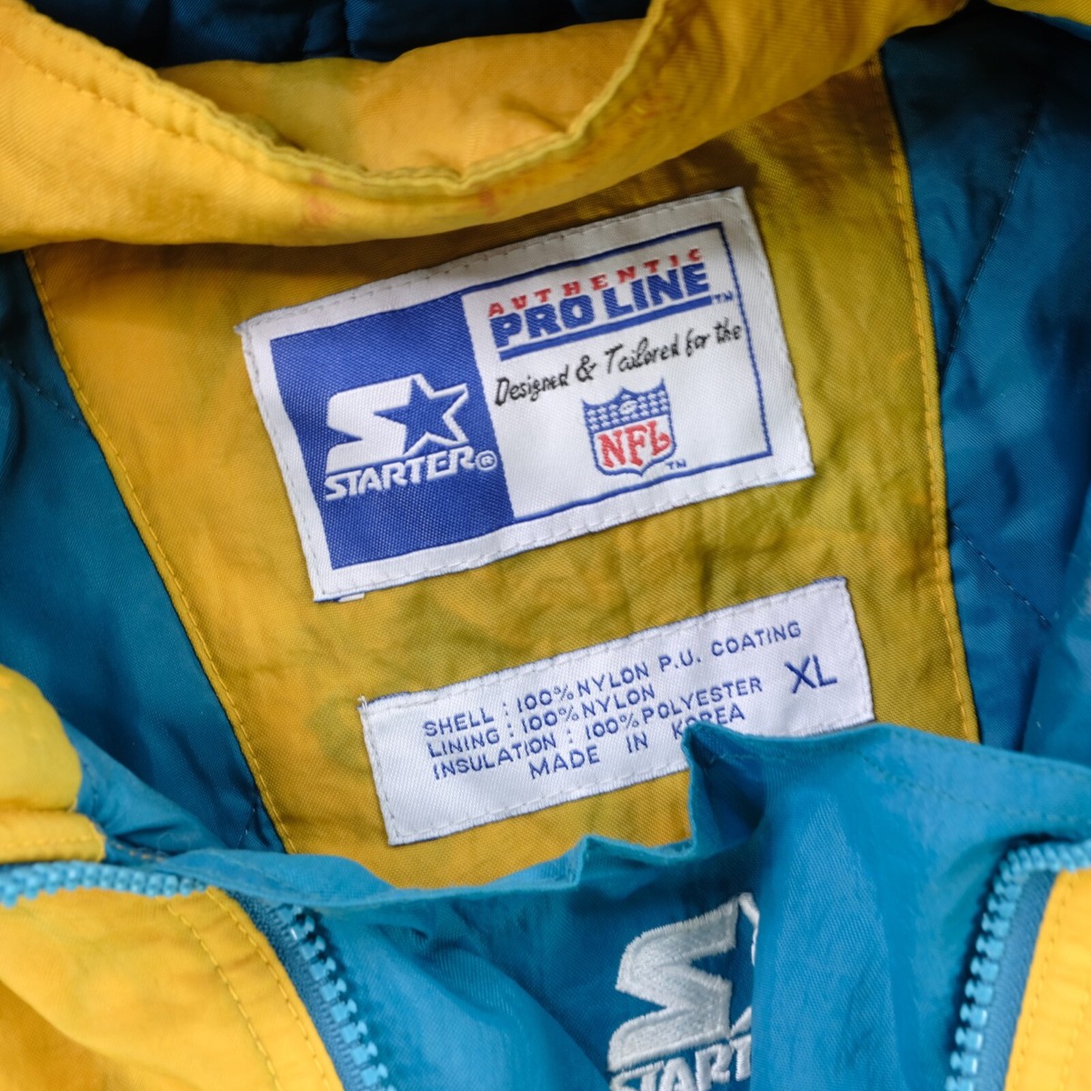 ジャクソンビル・ジャガーズ XL スタートジャケット VTG 90s NFL JACKSONVILLE JAGUARS LOGO STARTER PUFFER JACKET