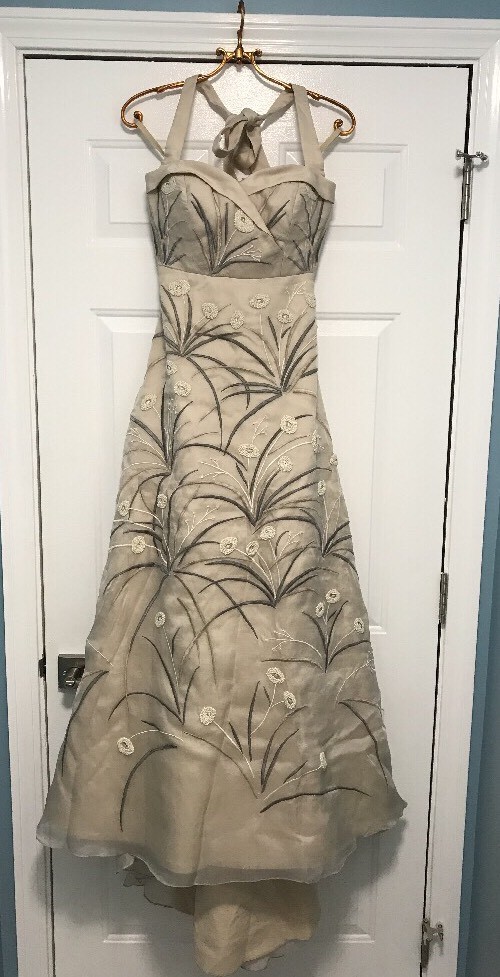 NEW $4,000 BHLDN Trumpeted Pavot Emb Vintage Wedding Gown Dress  