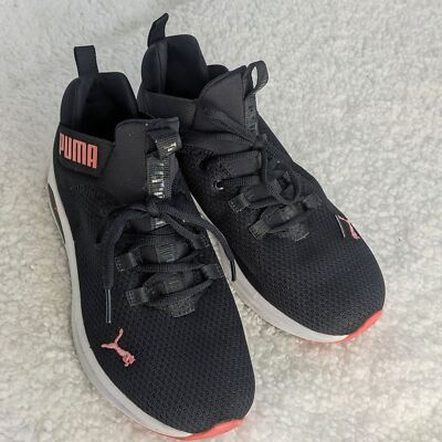 PUMA Womens Enzo 2 Uncaged Running Shoes Black/Pink Size 10 Lightweight Sneakers