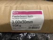 Image of 9 KG box of Plasterboard Nails 3.0 X 30mm Zinc Yellow Passivated £40 Plus VAT
