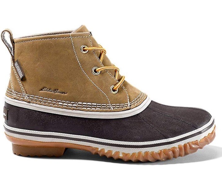 Eddie Bauer Hunt Pac Mid Boot Womens Lace Up Leather Wheat Brown