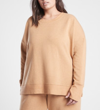 ATHLETA TUSCAN GOLD MULTI NEP LONG SLEEVE BALANCE PULLOVER SWEATSHIRT PLUS Sz 3X