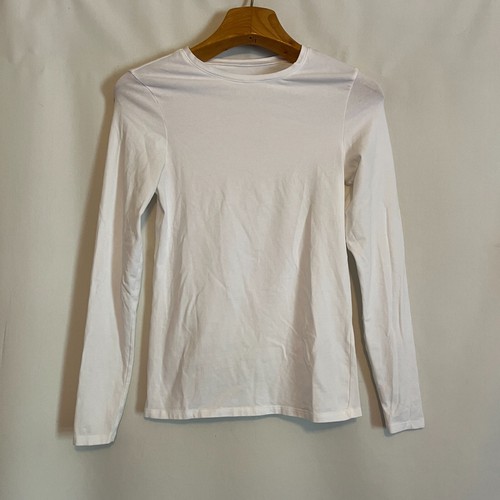 Pact Women White Long Sleeve T-Shirt 