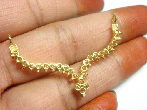 0.78ct Natural Round Diamond 14K Solid Yellow Gold Anniversary Wedding Pendant - Picture 8 of 8