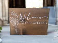 Wedding sign, Welcome To Our Wedding 12x16 Wood NEW Sign
