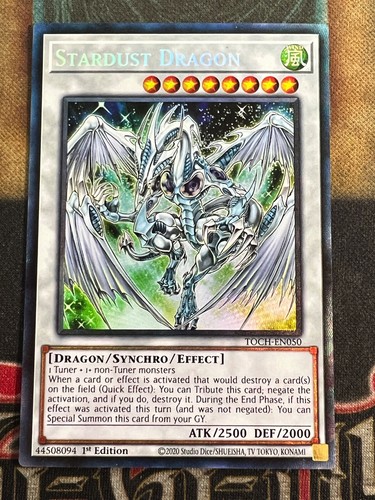 Yugioh Stardust Dragon TOCH-EN050 Collectors Rare 1st Edition