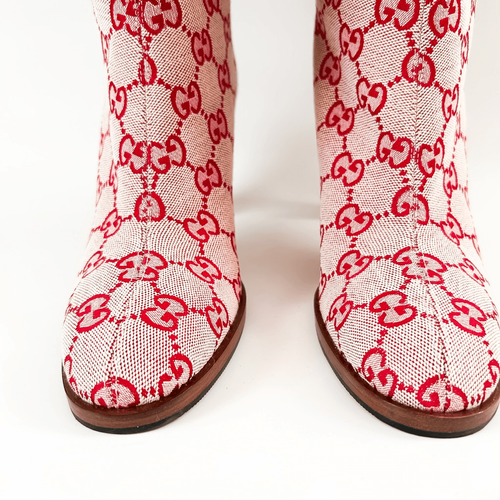 Gucci GG Monogram Canvas Thigh High Tall Lisa Boots Size 36, 6 - Picture 8 of 13