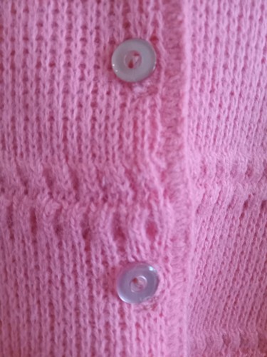 Treasure Knit Heritage Girls Size 18 Vintage Coral Pink Sweater With Bow 40s 50s - Picture 3 of 14
