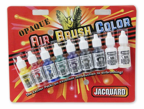 Jacquard Airbrush Colours 9pk Air Brush Paint Fabric Wood Leather CHOOSE UR SET - Picture 9 of 10