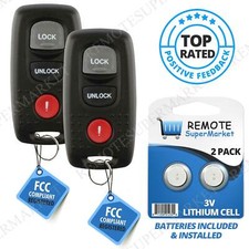 2 Replacement For 2007 2008 2009 Mazda 3 Remote Car Keyless Entry Key Fob