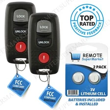 2 Replacement for 2007 2008 2009 Mazda 3 Remote Car Keyless Entry Key Fob