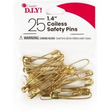 Coiless Safety Pins in Gold and Silver