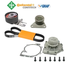 For Volvo C30 C70 OEM Timing Belt Tensioner Idler Pulley Belt Water Pump Kit 4pc