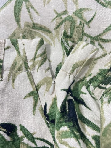 J Jill Pants Women’s Petite LP Green White Wide Leg Linen Blend Barley TB New - Picture 10 of 13