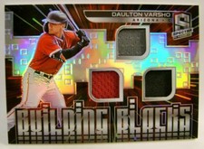 DAULTON VARSHO /75 BUILDING BLOCKS 3 COLOR RELICS SPECTRA BASEBALL PANINI 2021