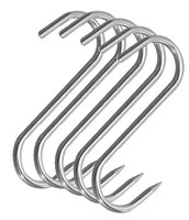 Fleischhaken, Fleischerhaken, RäUcherhaken, S-Haken, 4X100Mm, Edelstahl
