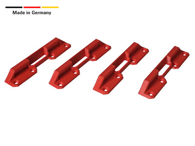 Halter kompatibel zu Bosch L-Boxx Sortimo Kunststoff Halterung - 4 Stück rot