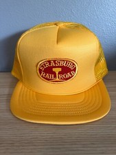 VTG STRASBURG RAILROAD TRAIN PATCH YELLOW FOAM TRUCKER SNAPBACK HAT MESH